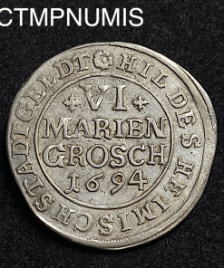 ,MONNAIE,ALLEMAGNE,6,MARIEN,GROSCHEN,ARGENT,1694,HILDESHEIM,