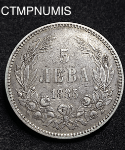 ,MONNAIE,BULGARIE,5,LEVA,ARGENT,1885,