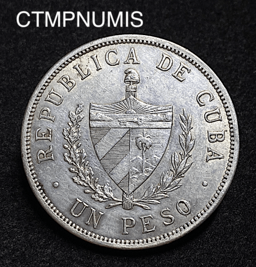 ,MONNAIE,CUBA,UN,PESO,ARGENT,1934,