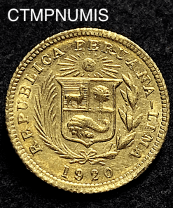,MONNAIE,PEROU,1/5,LIBRA,OR,INCA,1920,