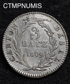 ,MONNAIE,SUISSE,3,BATZEN,1809,BALE,