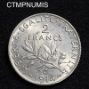 ,MONNAIE,2,FRANCS,ARGENT,SEMEUSE,1914,C,CASTELSARRAZIN,