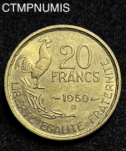 ,MONNAIE,20,FRANCS,GEORGES,GUIRAUD,1950,B,