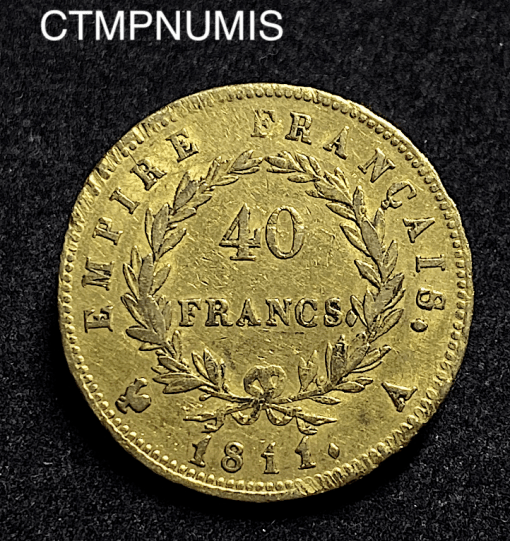 ,MONNAIE,EMPIRE,40,FRANCS,OR,NAPOLEON,1811,