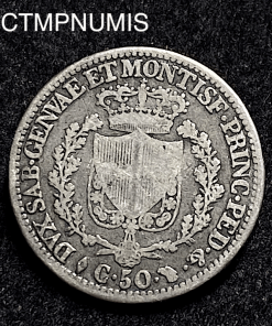 ,MONNAIE,ITALIE,SARDAIGNE,50,CENTESIMI,ARGENT,1828,TURIN,
