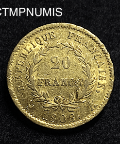 ,MONNAIE,20,FRANCS,OR,NAPOLEON,EMPEREUR,1808,