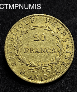 ,MONNAIE,20,FRANCS,OR,NAPOLEON,EMPEREUR,AN,13,