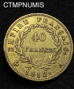 ,MONNAIE,EMPIRE,40,FRANCS,OR,NAPOLEON,I°,1812,