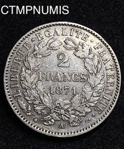 ,MONNAIE,2,FRANCS,ARGENT,CERES,1871,