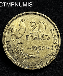 ,MONNAIE,20,FRANCS,GEORGES,GUIRAUD,1950,B,4,PLUMES,