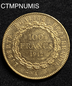 ,MONNAIE,100,FRANCS,OR,GENIE,1912,