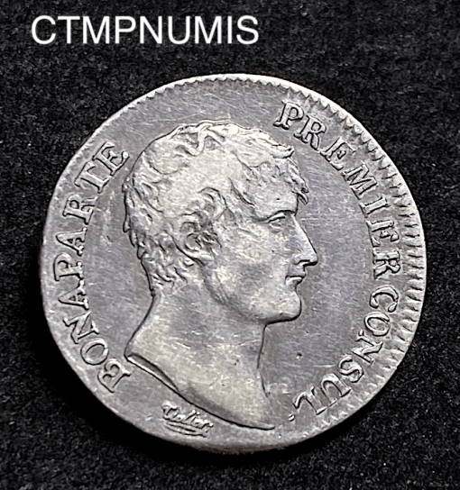 ,MONNAIE,1,FRANC,ARGENT,BONAPARTE,PREMIER,CONSUL,AN,12,