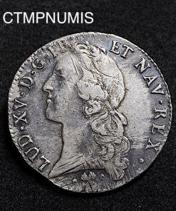 ,MONNAIE,ROYALE,LOUIS,XV,ECU,ARGENT,AU,BANDEAU,1764,BAYONNE,