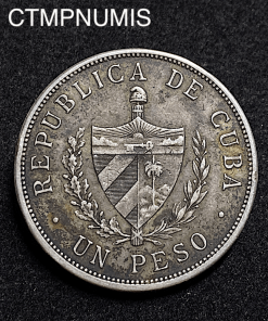 ,MONNAIE,CUBA,1,PESO,ARGENT,1915,