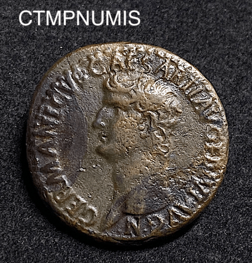 ,MONNAIE,ROMAINE,GERMANICUS,AS,C,CAESAR,DIVI.SC,