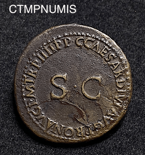 ,MONNAIE,ROMAINE,GERMANICUS,AS,C,CAESAR,DIVI.SC,