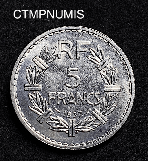 ,MONNAIE,5,FRANCS,LAVRILLIER,NICKEL,1937,