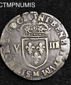 ,MONNAIE,ROYALE,HENRI,IV,1/8,ECU,ARGENT,1603,M,TOULOUSE,