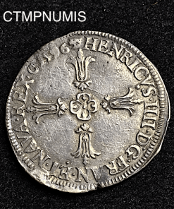 ,MONNAIE,ROYALE,HENRI,IX,1/4,ECU,ARGENT,1596,M,TOULOUSE,