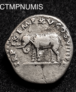 ,MONNAIE,ROMAINE,TITUS,DENIER,ARGENT,ELEPHANT,