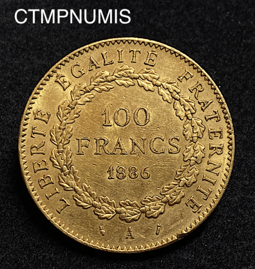 ,MONNAIE,100,FRANCS,OR,GENIE,1886,