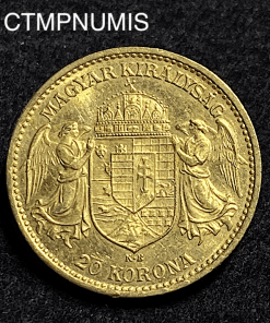 ,MONNAIE,HONGRIE,20,KORONA,OR,1912,