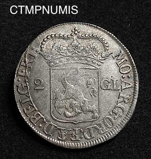 ,MONNAIE,PAYS,BAS,2,GULDEN,ARGENT,1696,FRISE,