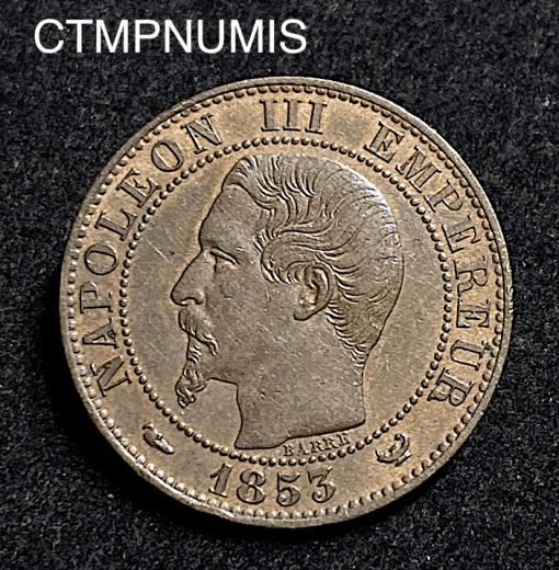 ,5,CENTIMES,NAPOLEON,III,VISITE,BOURSE,1853,LILLE,