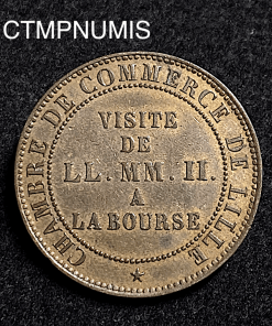 ,5,CENTIMES,NAPOLEON,III,VISITE,BOURSE,1853,LILLE,