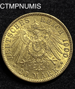 ,MONNAIE,ALEMAGNE,HAMBOURG,20,MARK,OR,1900,