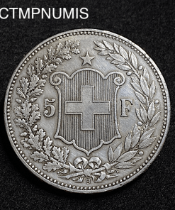 ,MONNAIE,SUISSE,5,FRANCS,ARGENT,HELVETIA,1891,BERNE,