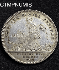 ,JETON,ARGENT,LOUIS,XV,PAYEURS,RENTES,1717,