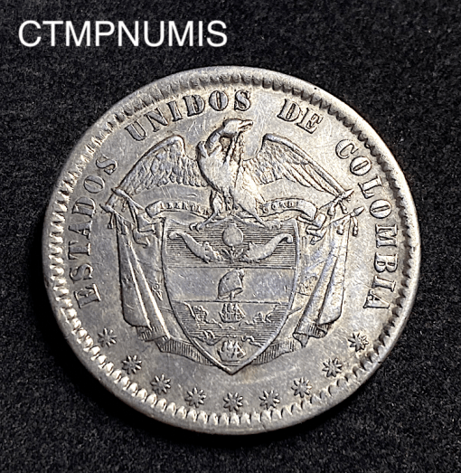 ,MONNAIE,COLOMBIE,1,PESO,ARGENT,1864,BOGOTA,