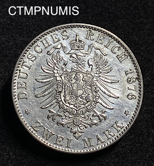 ,ALLEMAGNE,BADEN,2,MARK,ARGENT,1876,