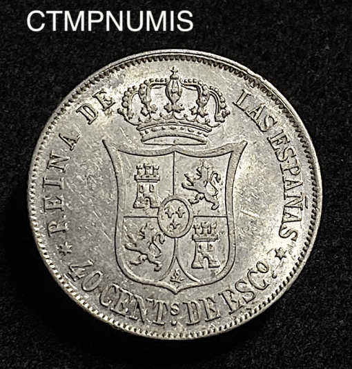 ,ESPAGNE,40,CENTIMOS,ARGENT,1866,MADRID,