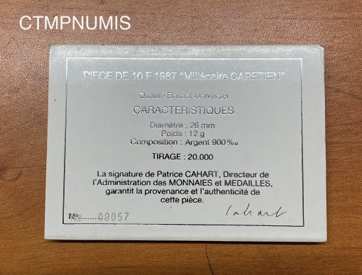 ,10,FRANCS,ARGENT,CAPETIEN,1987,BU,