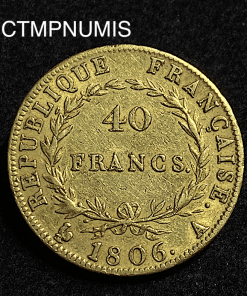 ,REPUBLIQUE,40,FRANCS,OR,NAPOLEON,EMPEREUR,1806,