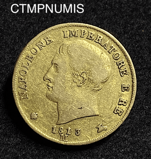 ,MONNAIE,ITALIE,20,LIRE,OR,NAPOLEON,1813,MILAN,