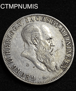 ,ALLEMAGNE,SAXE,MEININGEN,5,MARK,ARGENT,1901,