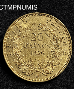 ,MONNAIE,EMPIRE,20,FRANCS,OR,NAPOLEON,1856,