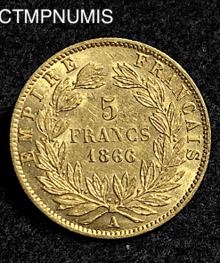 ,MONNAIE,EMPIRE,5,FRANCS,OR,NAPOLEON,1866,