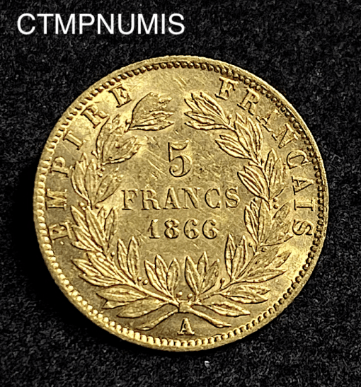 ,MONNAIE,EMPIRE,5,FRANCS,OR,NAPOLEON,1866,