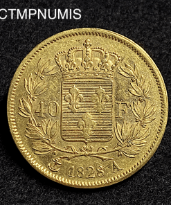 ,MONNAIE,ROYALE,CHARLES,X,40,FRANCS,OR,1828,