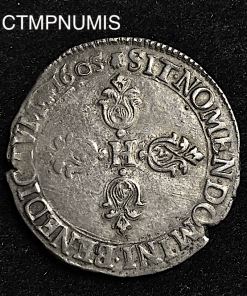 ,MONNAIE,ROYALE,HENRI,IV,1/2,FRANC,ARGENT,1605,M,TOULOUSE,