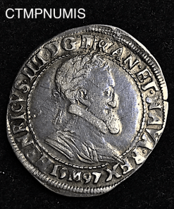 ,MONNAIE,ROYALE,HENRI,IV,1/4,FRANC,1597,M,TOULOUSE,
