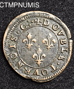 ,MONNAIE,ROYALE,DOUBLE,TOURNOIS,HENRI,III,M,TOULOUSE,