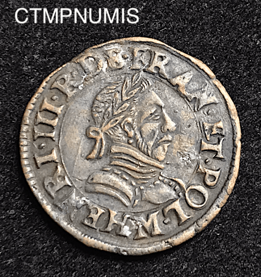 ,MONNAIE,ROYALE,HENRI,III,DOUBLE,TOURNOIS,M,TOULOUSE,