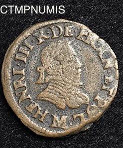 ,MONNAIE,ROYALE,DOUBLE,TOURNOIS,HENRI,III,1592,M,TOULOUSE,
