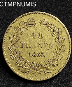 ,MONNAIE,ROYALE,LOUIS,PHILIPPE,40,FRANCS,OR,1833,