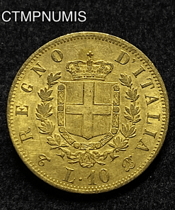 ,MONNAIE,ITALIE,10,LIRE,OR,1863,TURIN,